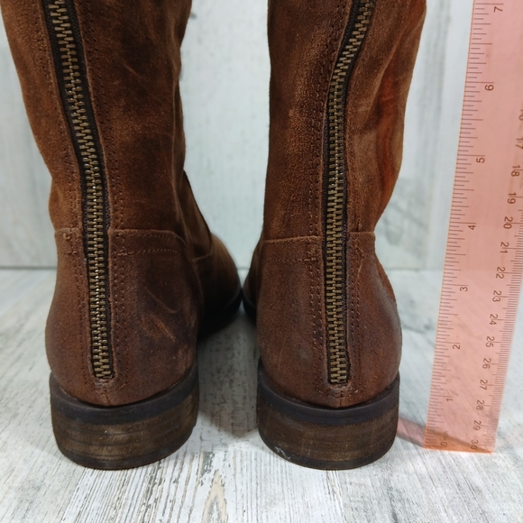 New Born Brown Borman Leather Over the Knee Winter Boots #1420 - Picture 8 of 12